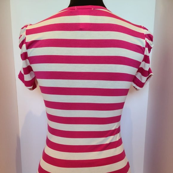 Pink & Ecru Striped Top - Picture 2 of 3